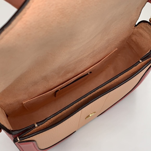 COACH Georgie Saddle Bag In Colorblock COLOR:
Gold/Faded Blush/Taffy - Picture 11 of 16